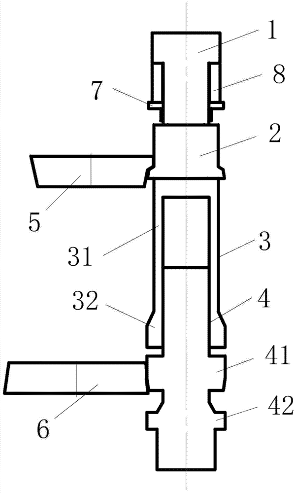 Combined mold for processing outer tube of thermos cup and new process for processing thermos cup