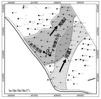 Quantitative evaluation method for inter-well plane connectivity of fluvial facies sand body