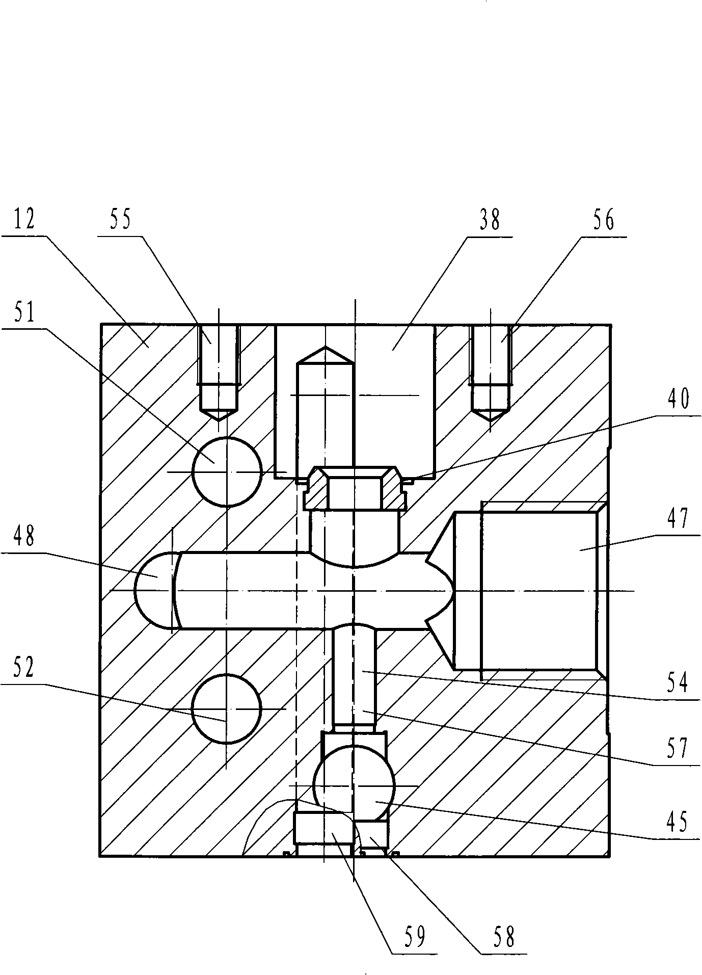 Multi-way reversing valve of hydraulic device
