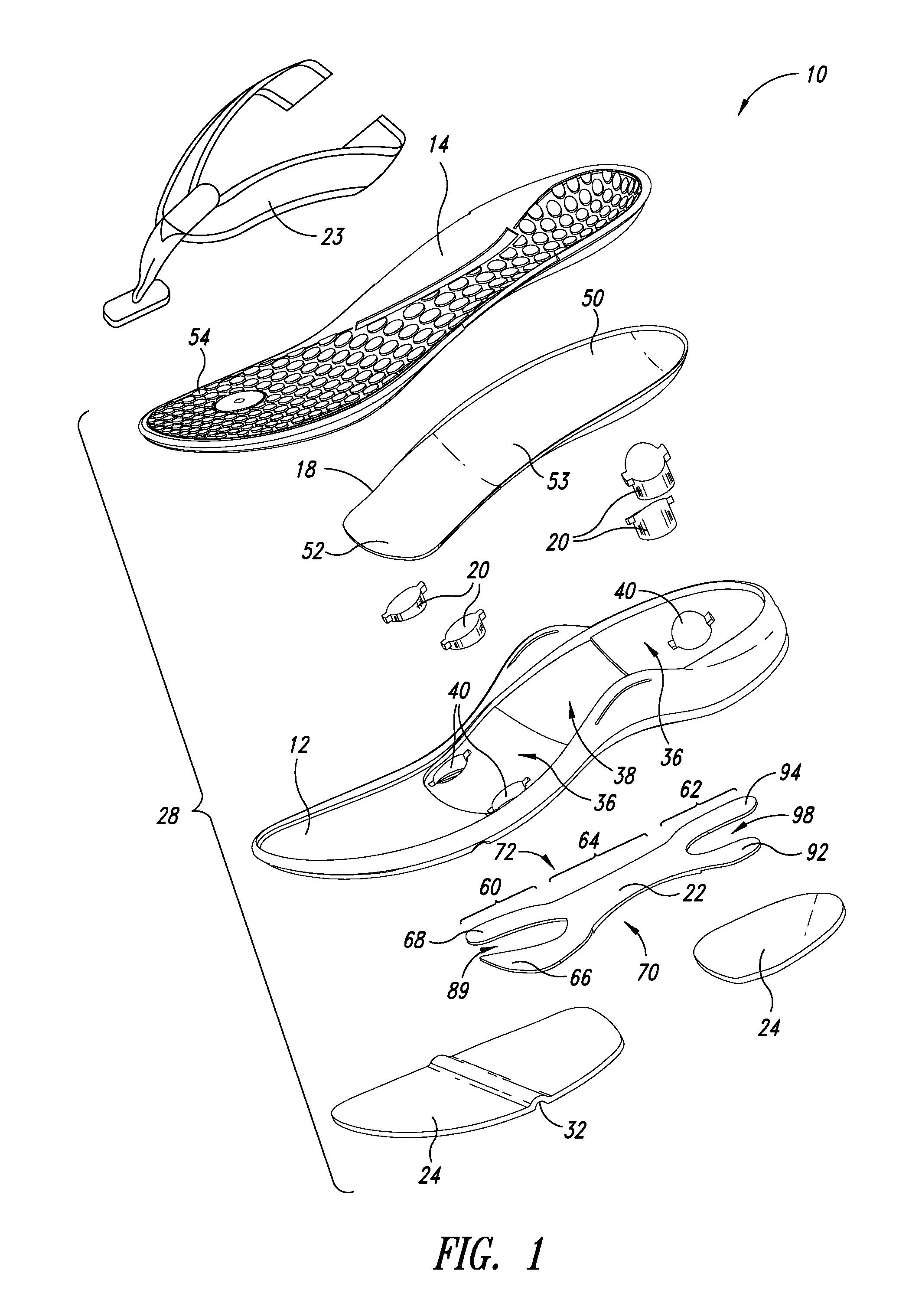 Footwear with orthotic midsole