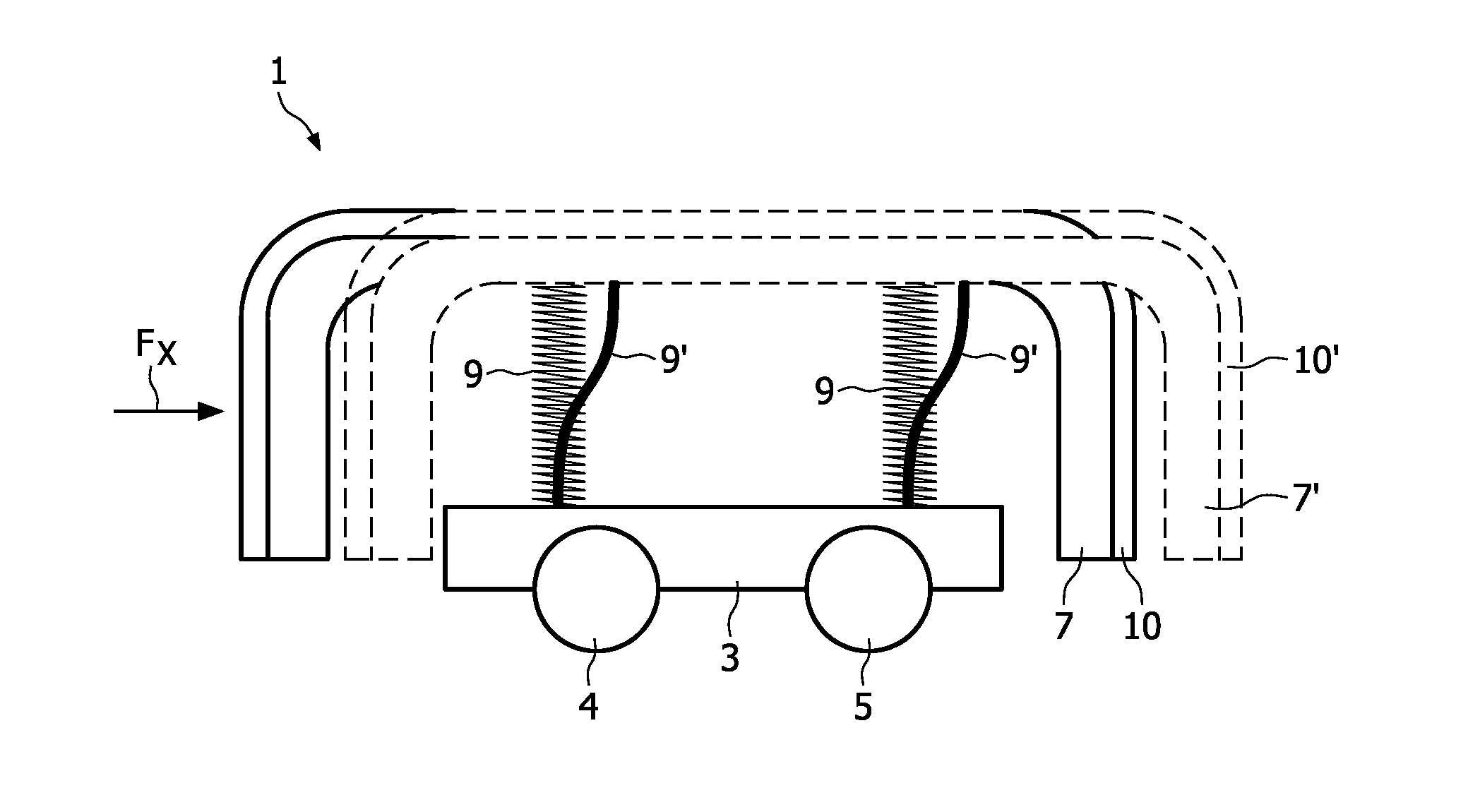 Device comprising at least a body and a bumper, and robot cleaner comprising such a device