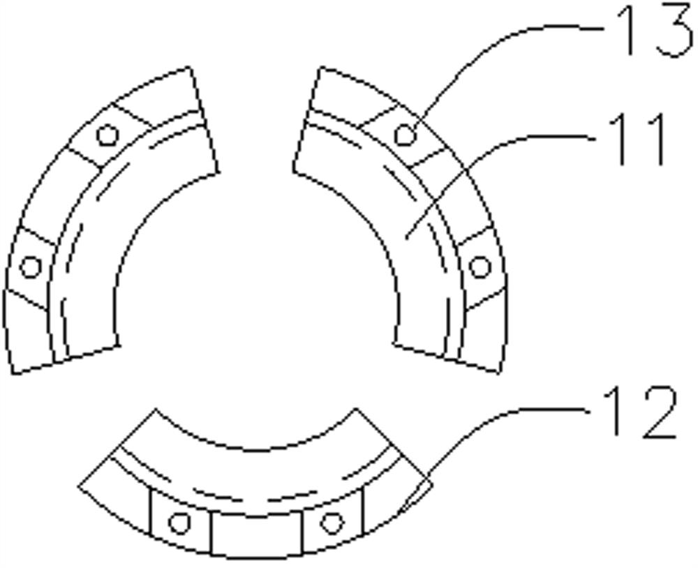 Inner hole clamp for workpiece for high-frequency induction heating