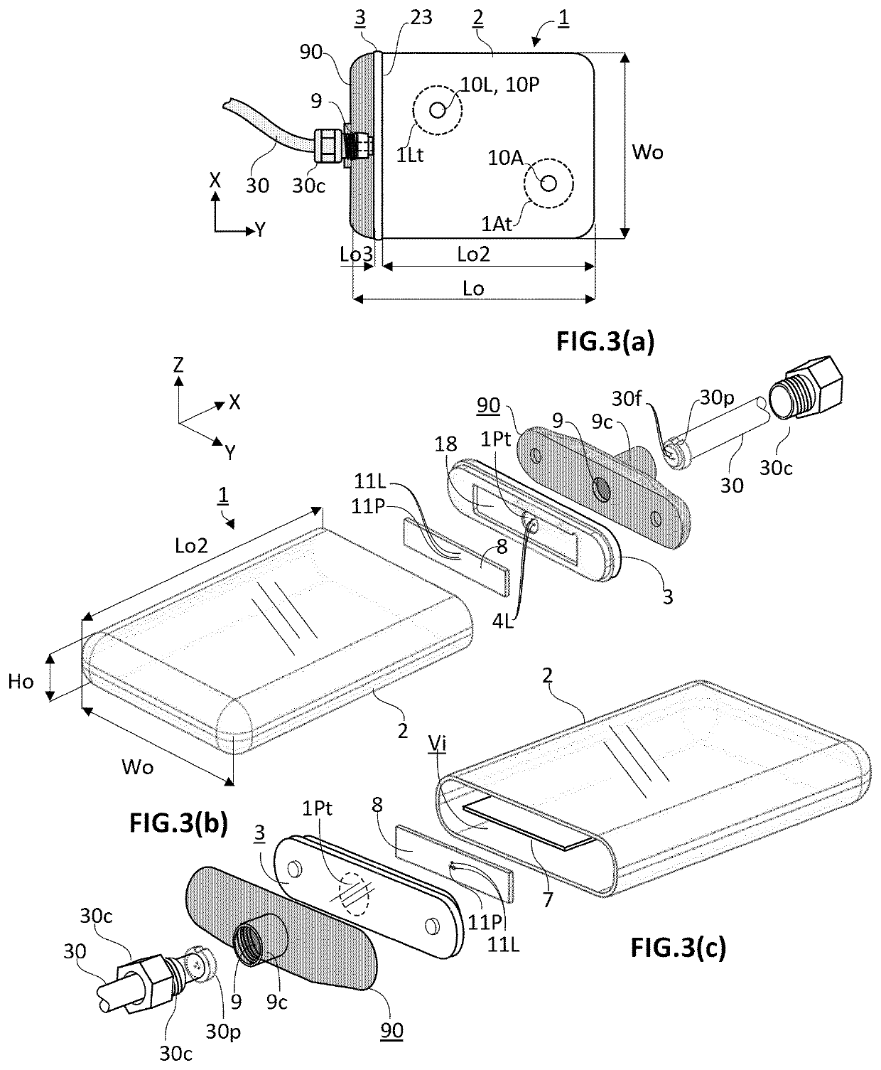 Active implantable medical device having transparent encapsulation