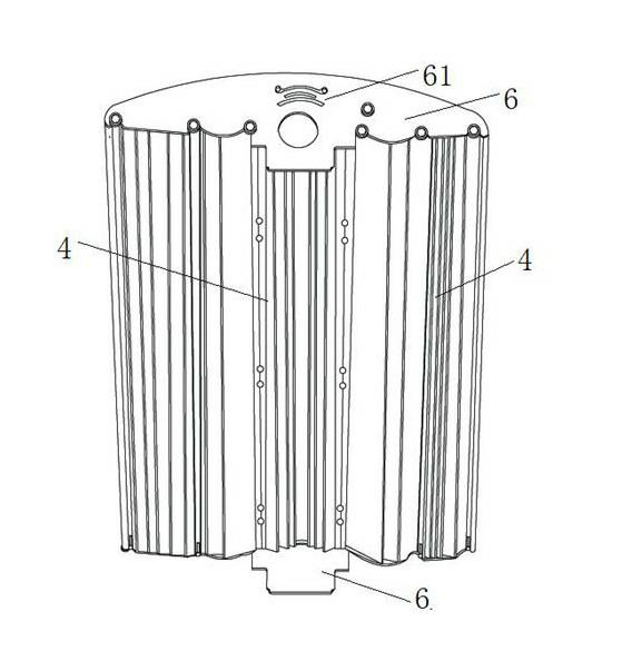 Efficient heat dissipation LED (light emitting diode) street lamp