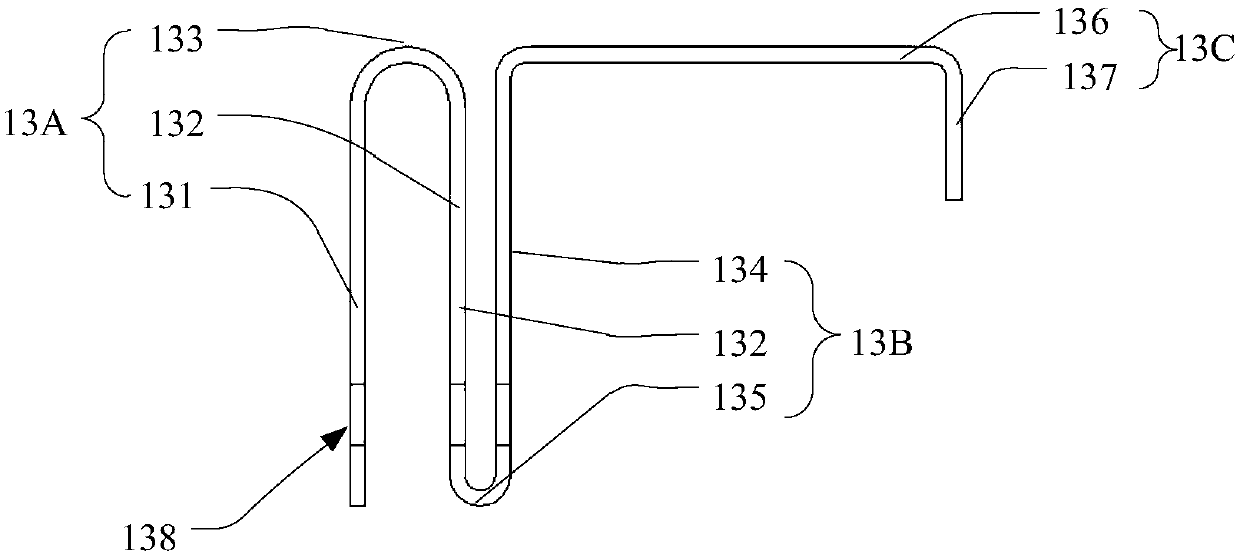 Ventilating duct connecting port and ventilating duct connecting port cold rolling mill