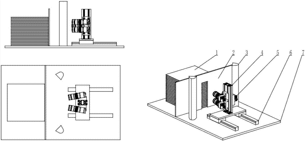 Device and a method for counting layers of stacked slices by using camera array