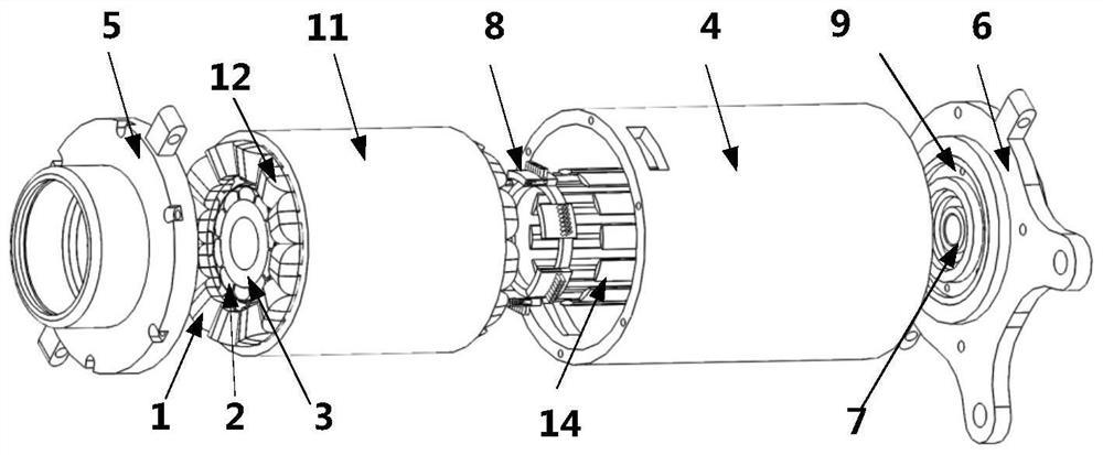 Scattered wire winding motor