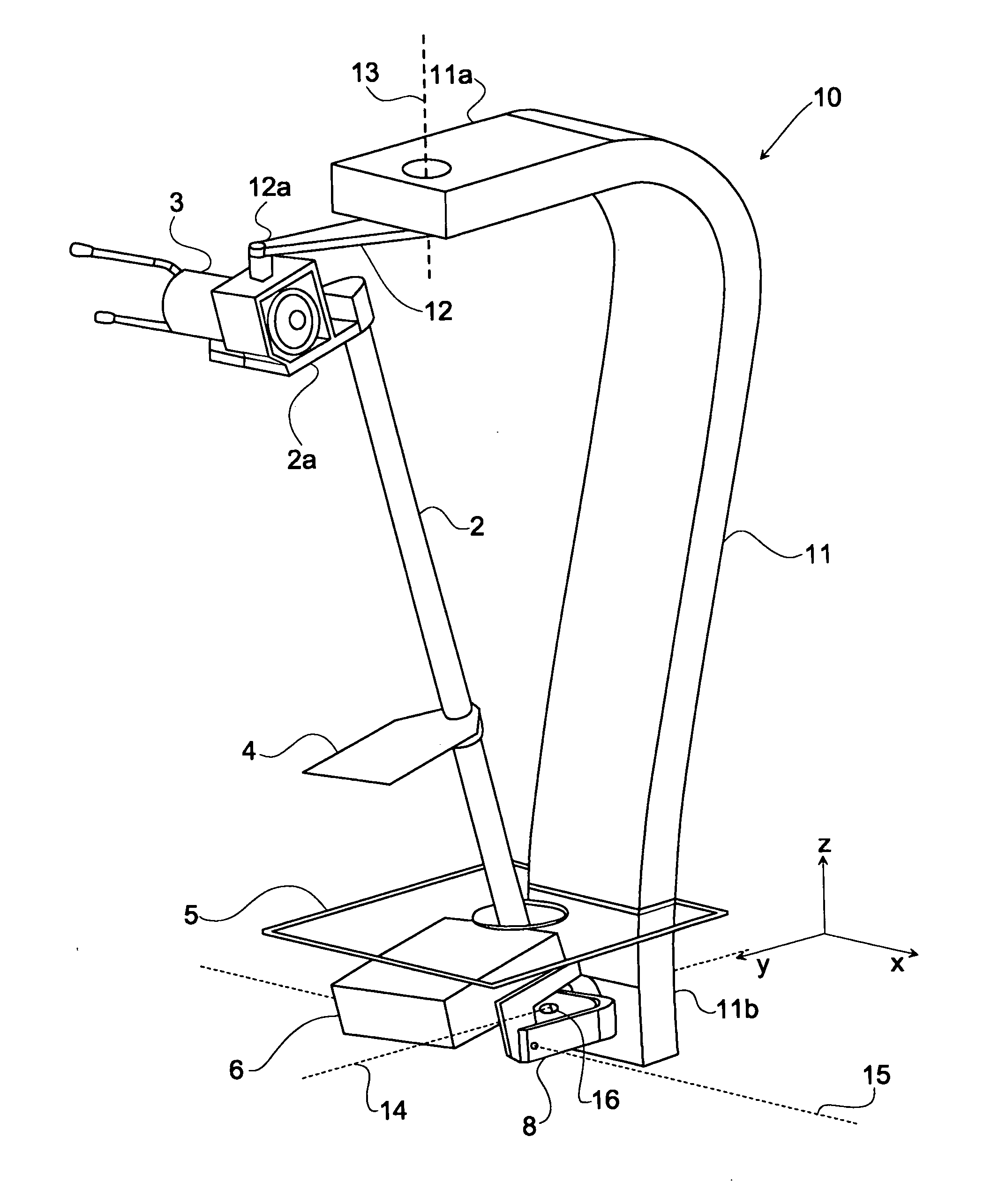 Apparatus and method for recording radiation image data of an object