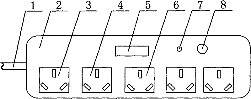 Single phase intelligent electricity-saving protection control socket