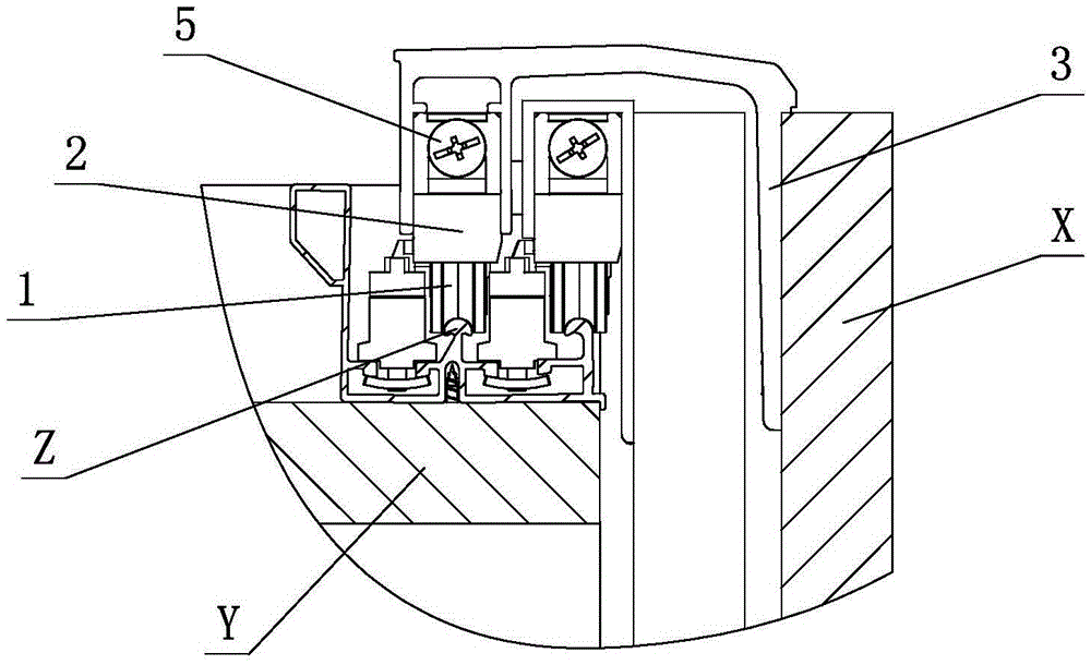 Balanced bearing adjustment mechanism for sliding door of furniture