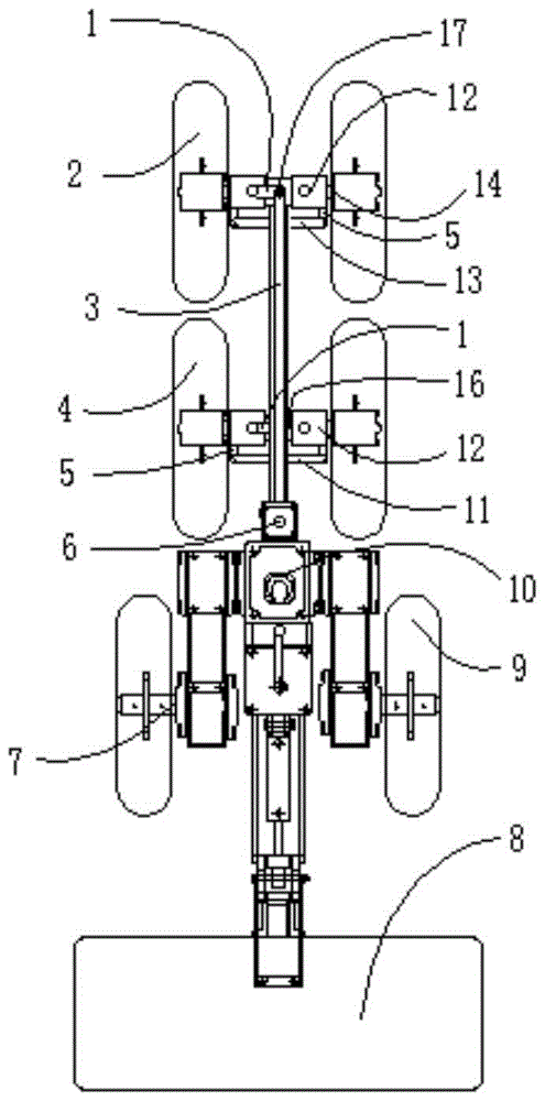 A six-wheel two-drive tiller