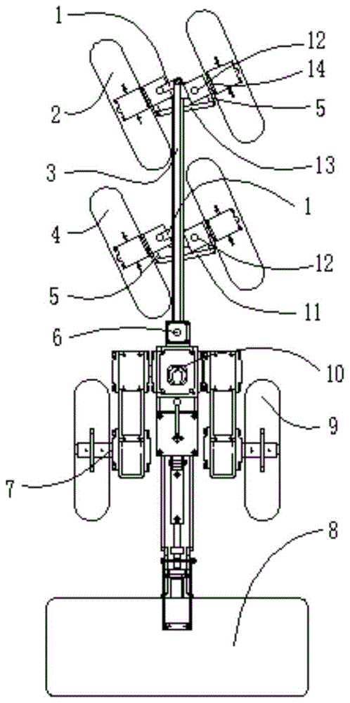 A six-wheel two-drive tiller