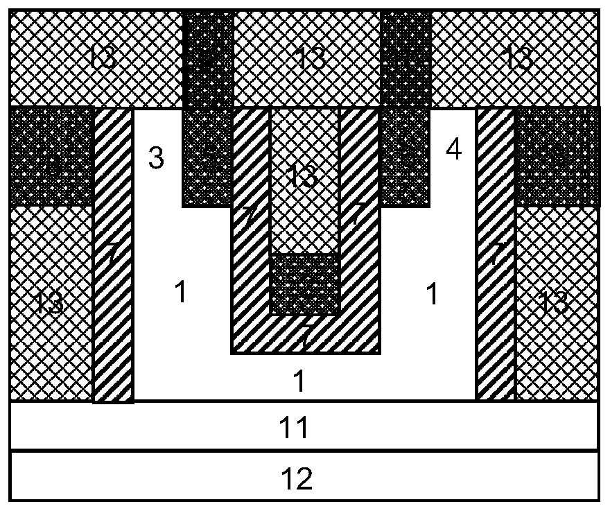 Double-sided folded gate-controlled source-drain double-tunneling bidirectional conduction transistor and manufacturing method thereof