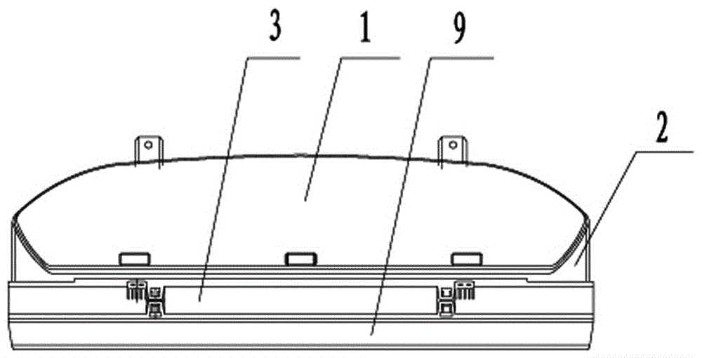 Double-screen-stacked combined colored total-liquid-crystal-display car instrument