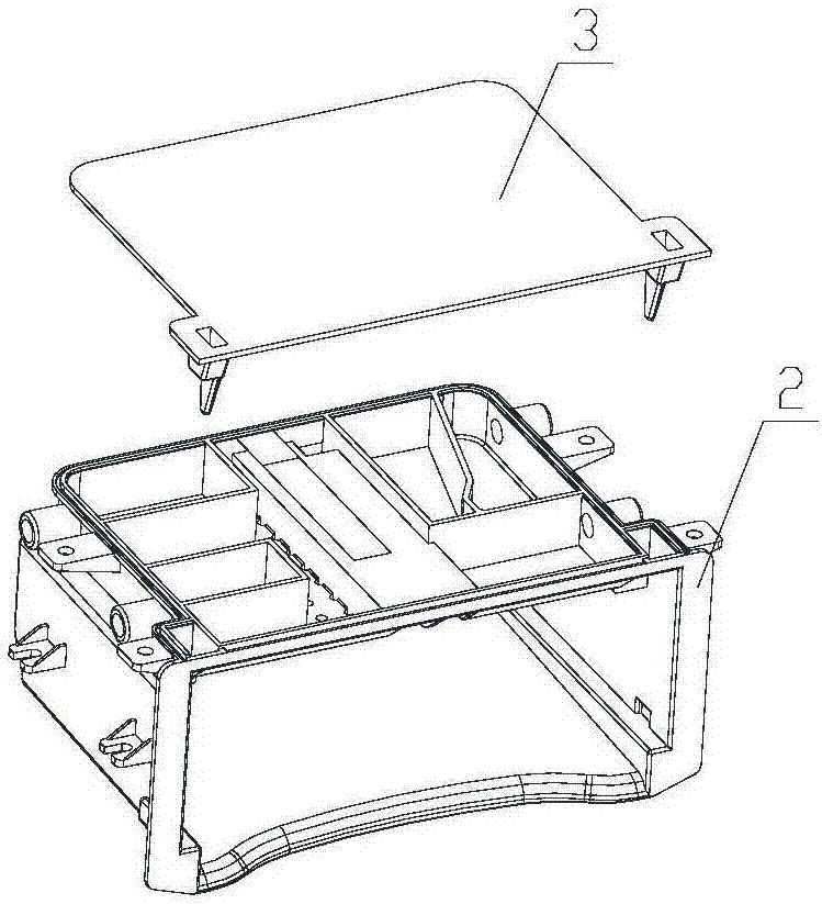 Semi-automatic opening-closing detergent box assembly and washing machine with same