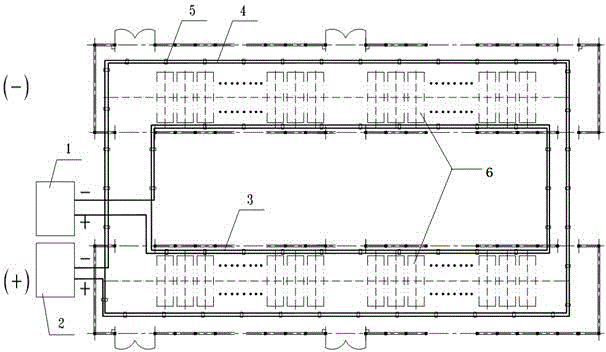 Electrolytic tank magnetic field external compensation device