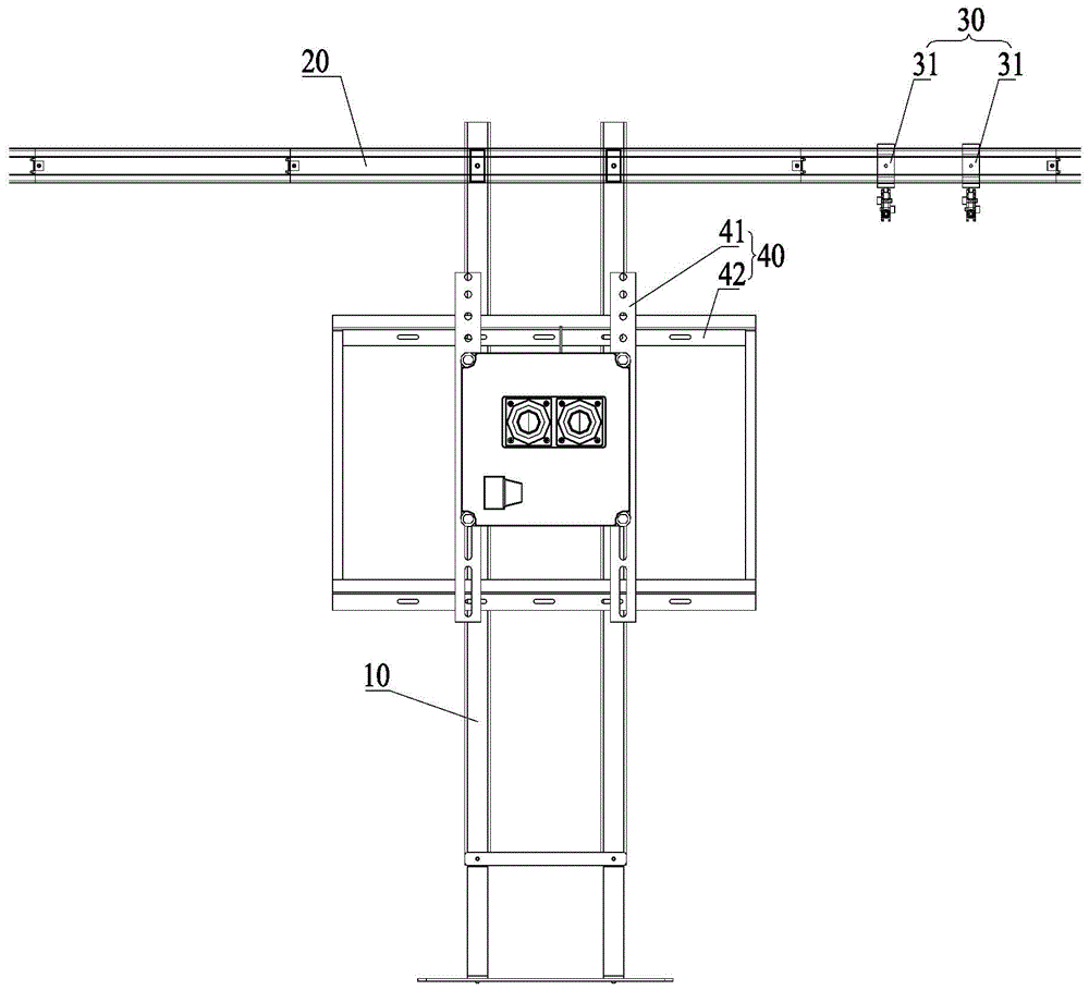 A test frame for horn testing