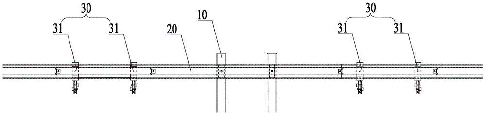 A test frame for horn testing