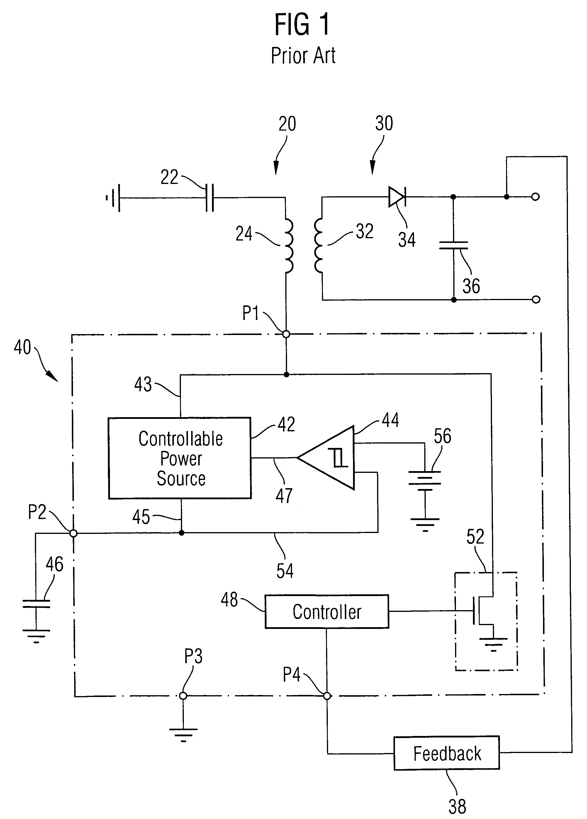 Power supply and method for regulating supply voltage