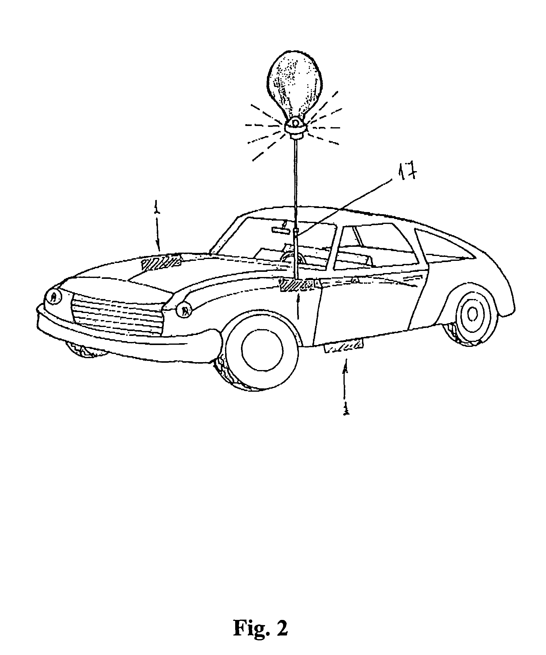 System for signalling and locating vehicles involved in accidents, stopped vehicles and vehicles with mechanical problems