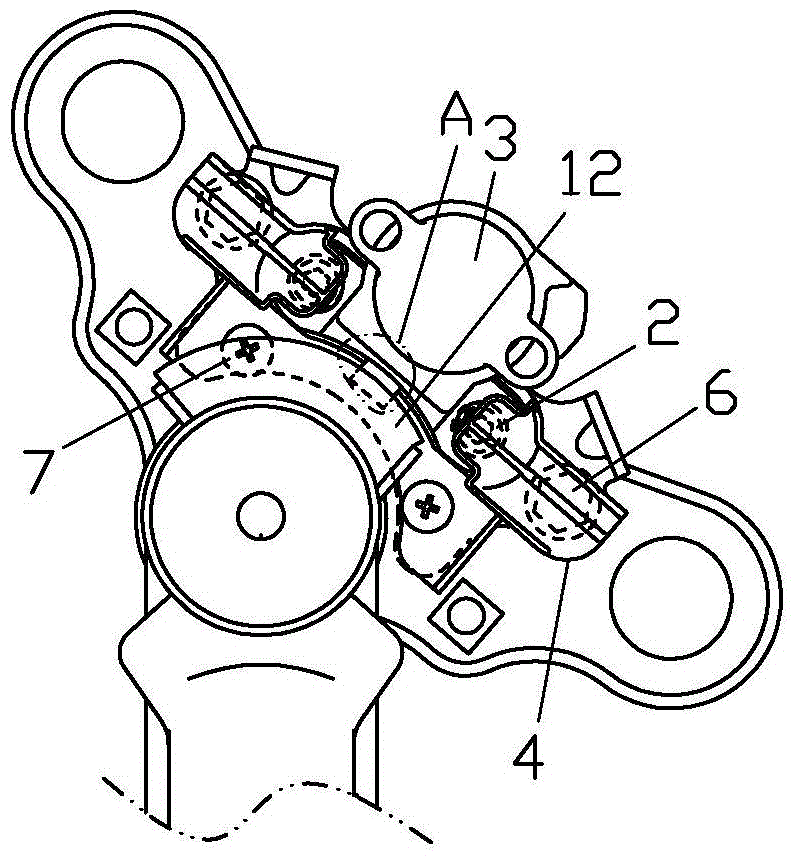 Burglarproof structure for vehicle head steering lock of locomotive two-wheeled vehicle
