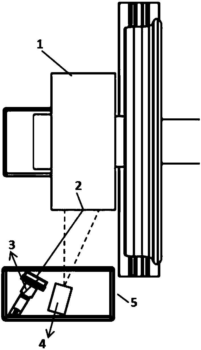 Vehicle axle single point temperature measurement device and method based on visible light and infrared multi-spectrum