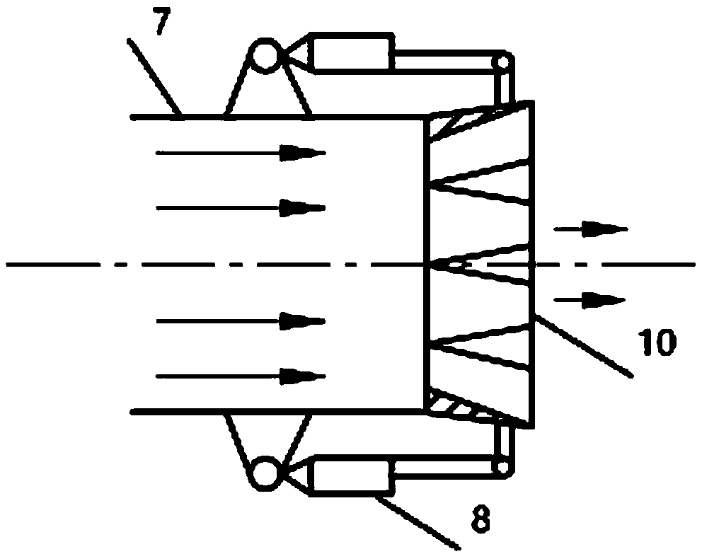 Adjustable convergence and diffusion tail spraying pipe