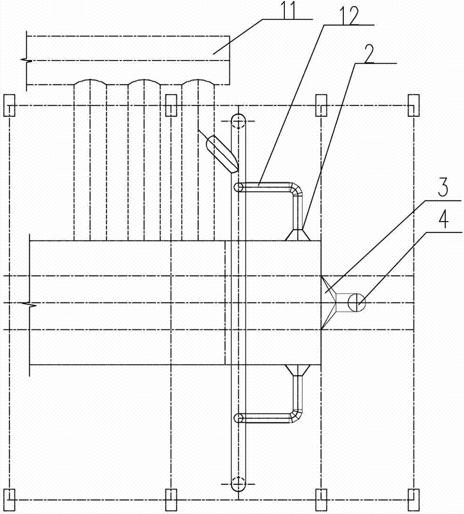 Dust removal system at the tail of the chain grate machine