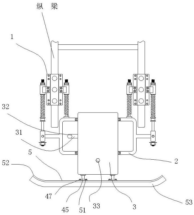 Vehicle bottom hanging type collision protection device