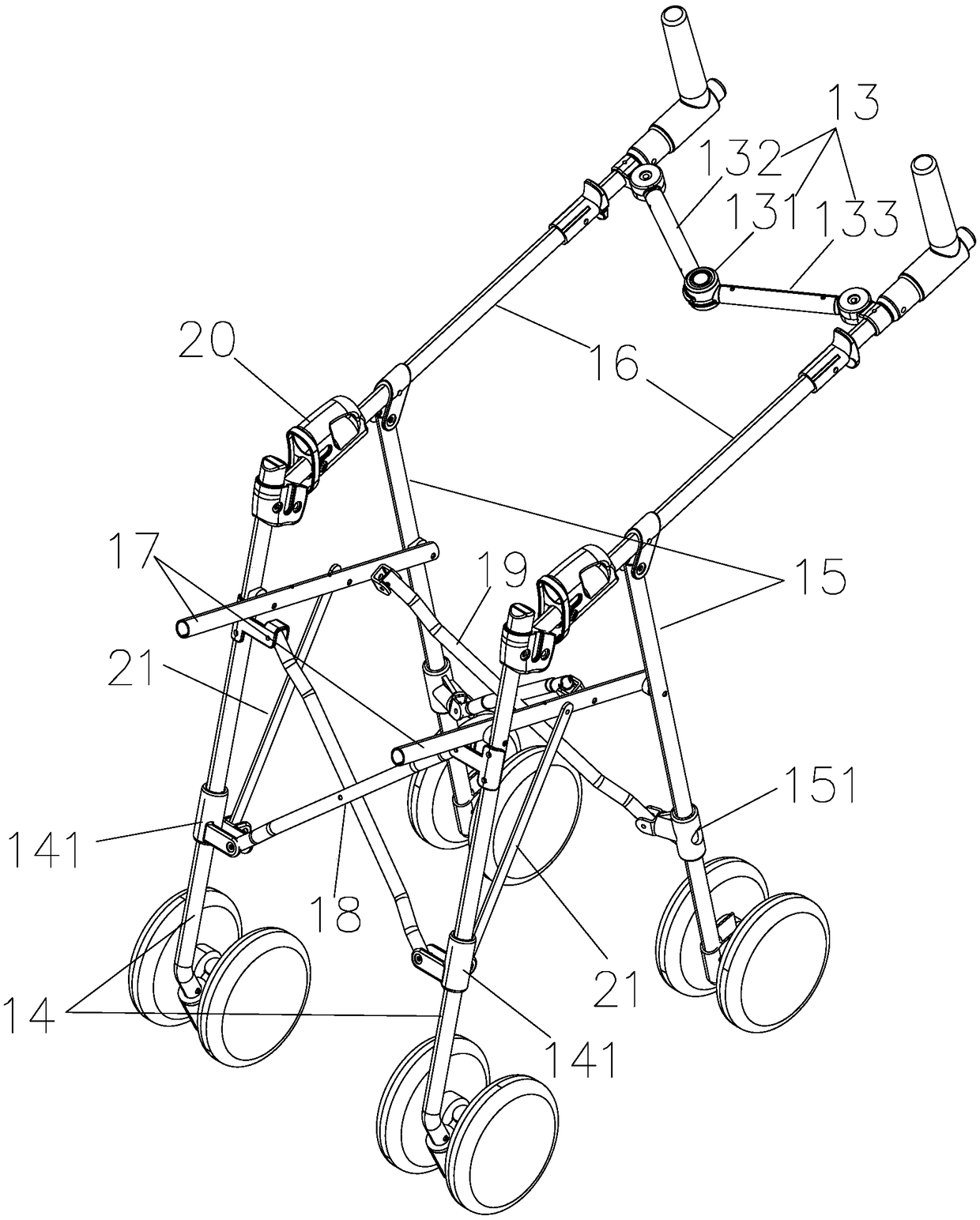 Foldable baby stroller