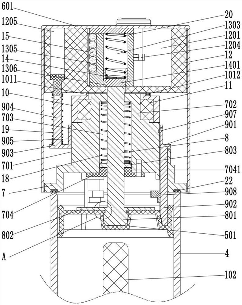 Piston assembly equipment for a vacuum bottle