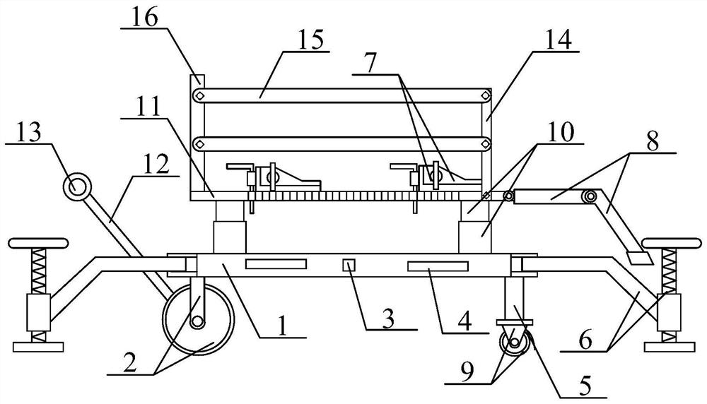 Lifting equipment for forestry hay mower maintaining