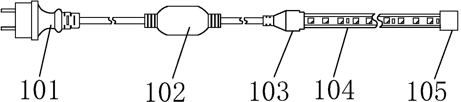 Lamp belt connecting assembly and high-voltage flexible LED lamp belt applying same