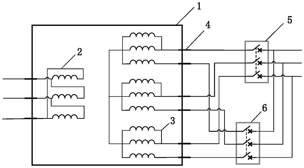 Rapid switching type superconducting current-limiting transformer and working method thereof