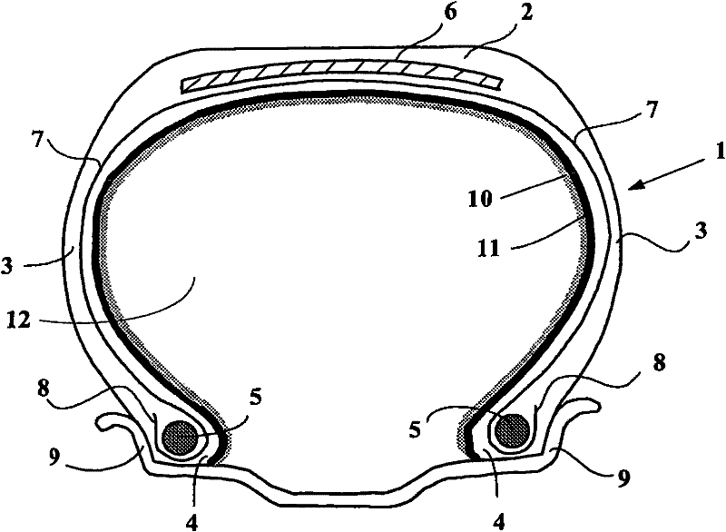 Tyre with a self-sealing ply