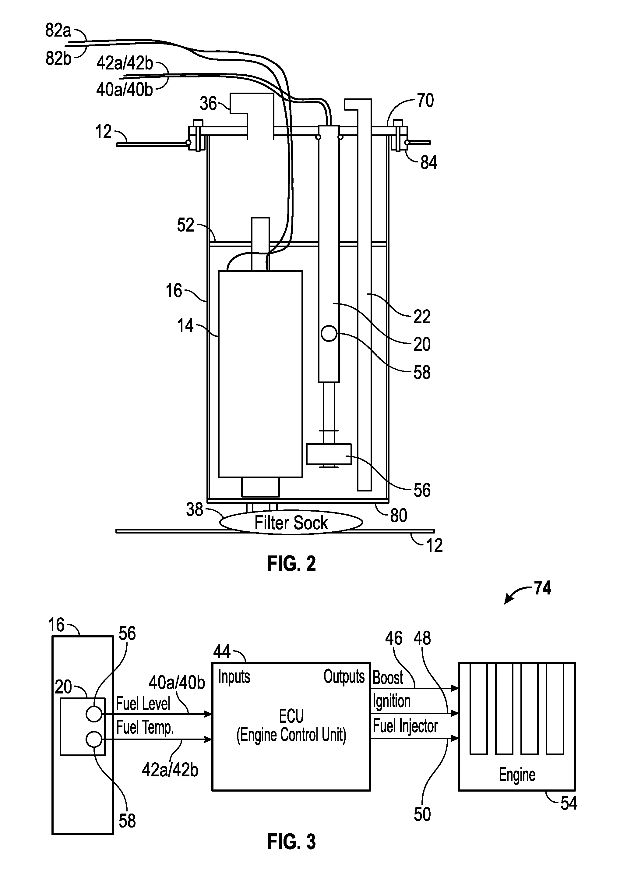 Anti-surge tank housed within a fuel vessel