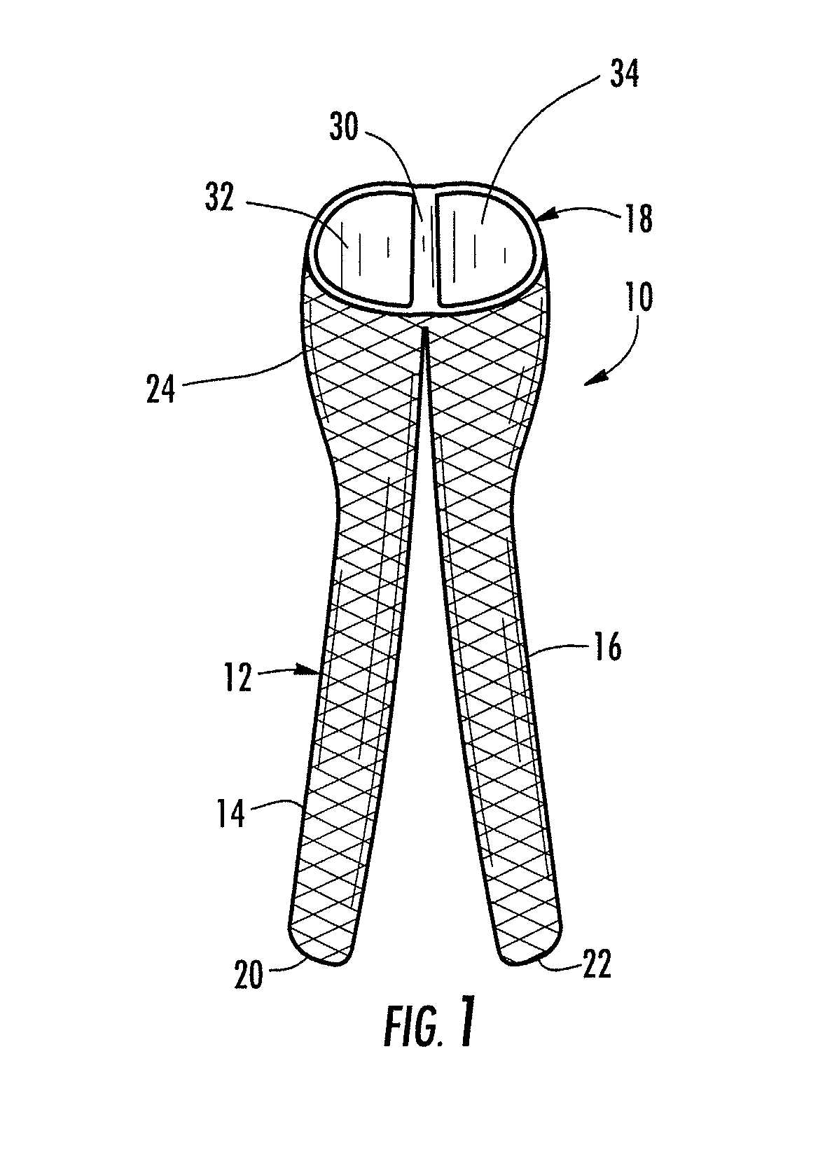 Bifurcated medical device for treating a target site and associated method