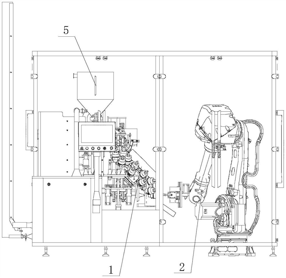 Hose filling and tail sealing system and hose filling and tail sealing method