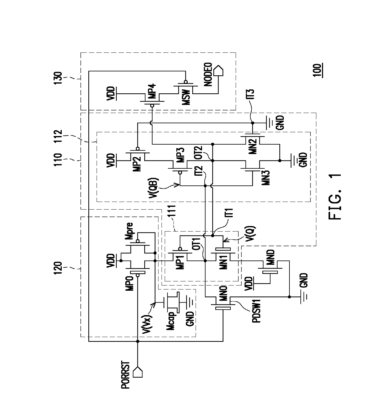 Power-on reset signal generating apparatus and voltage detection circuit thereof