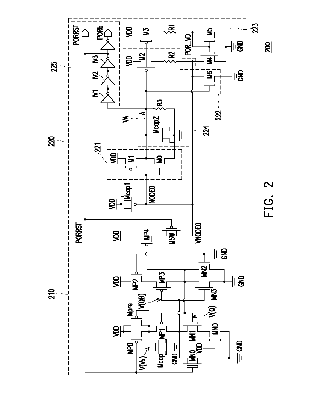 Power-on reset signal generating apparatus and voltage detection circuit thereof