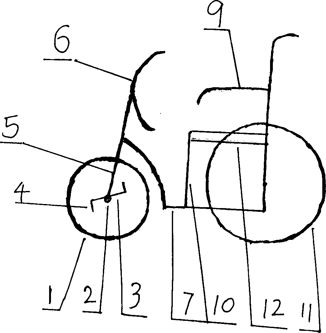 Pedal type folding tricycle