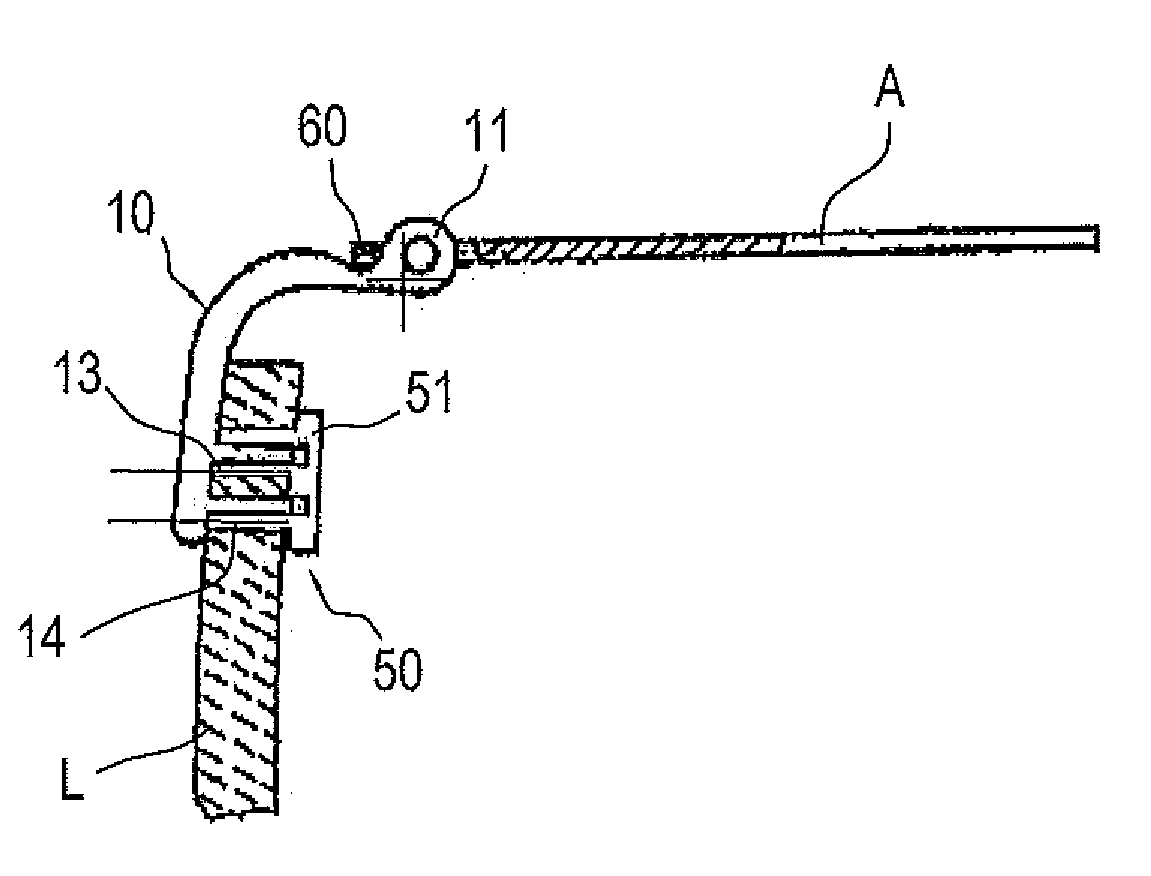 System for fastening bridge and temples in the manufacture of eyeglasses