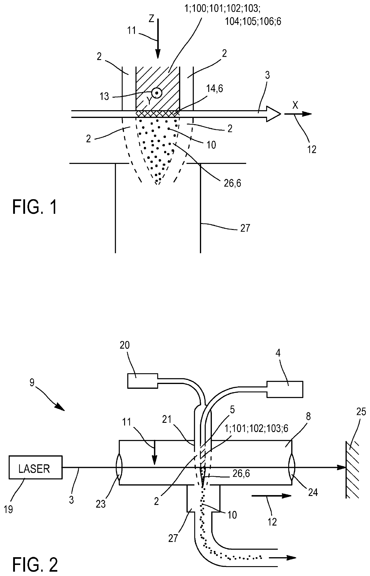 Method for producing multilayer submicron particles by laser pyrolysis