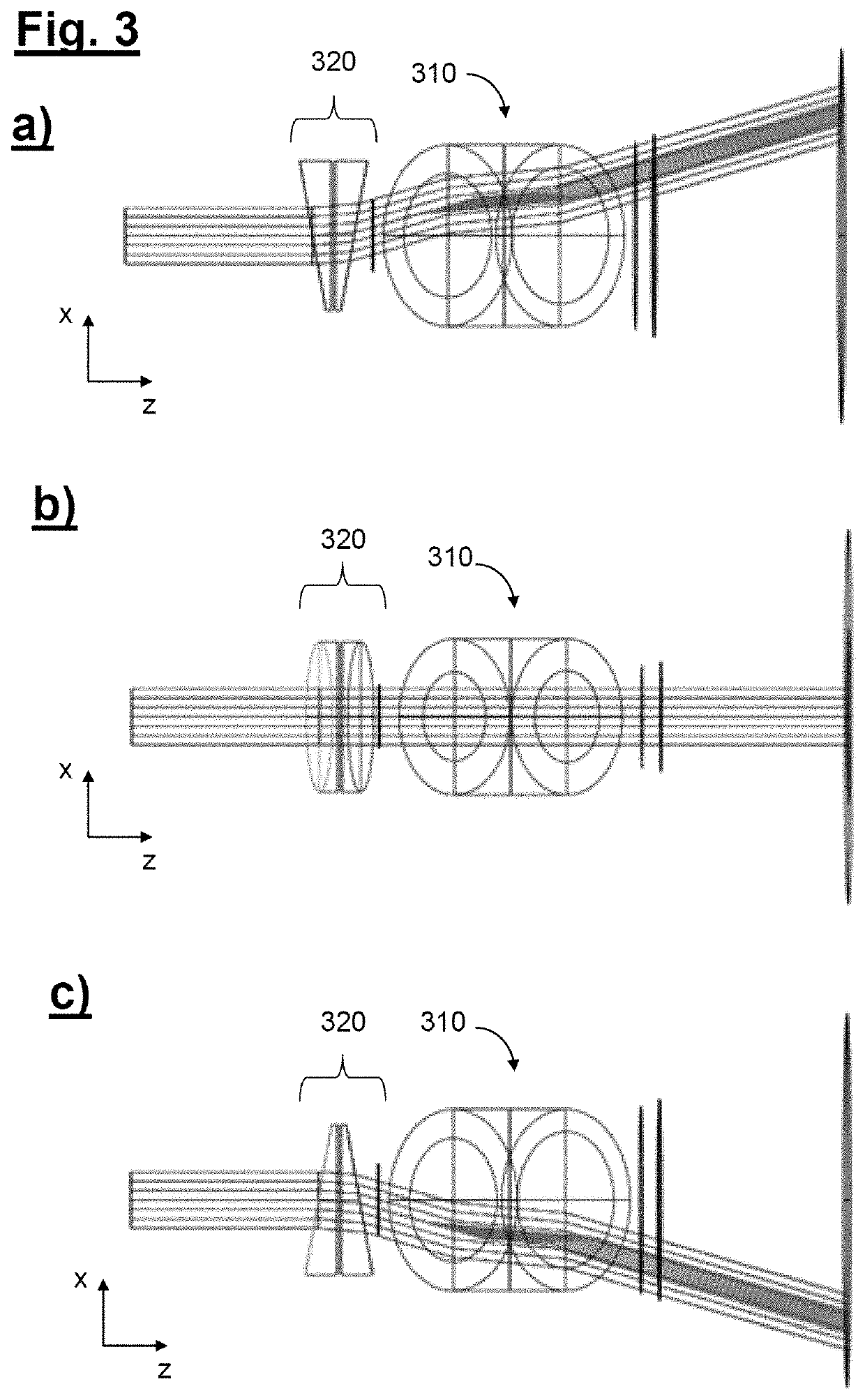 Device for the two-dimensionally scanning beam deflection of a light beam