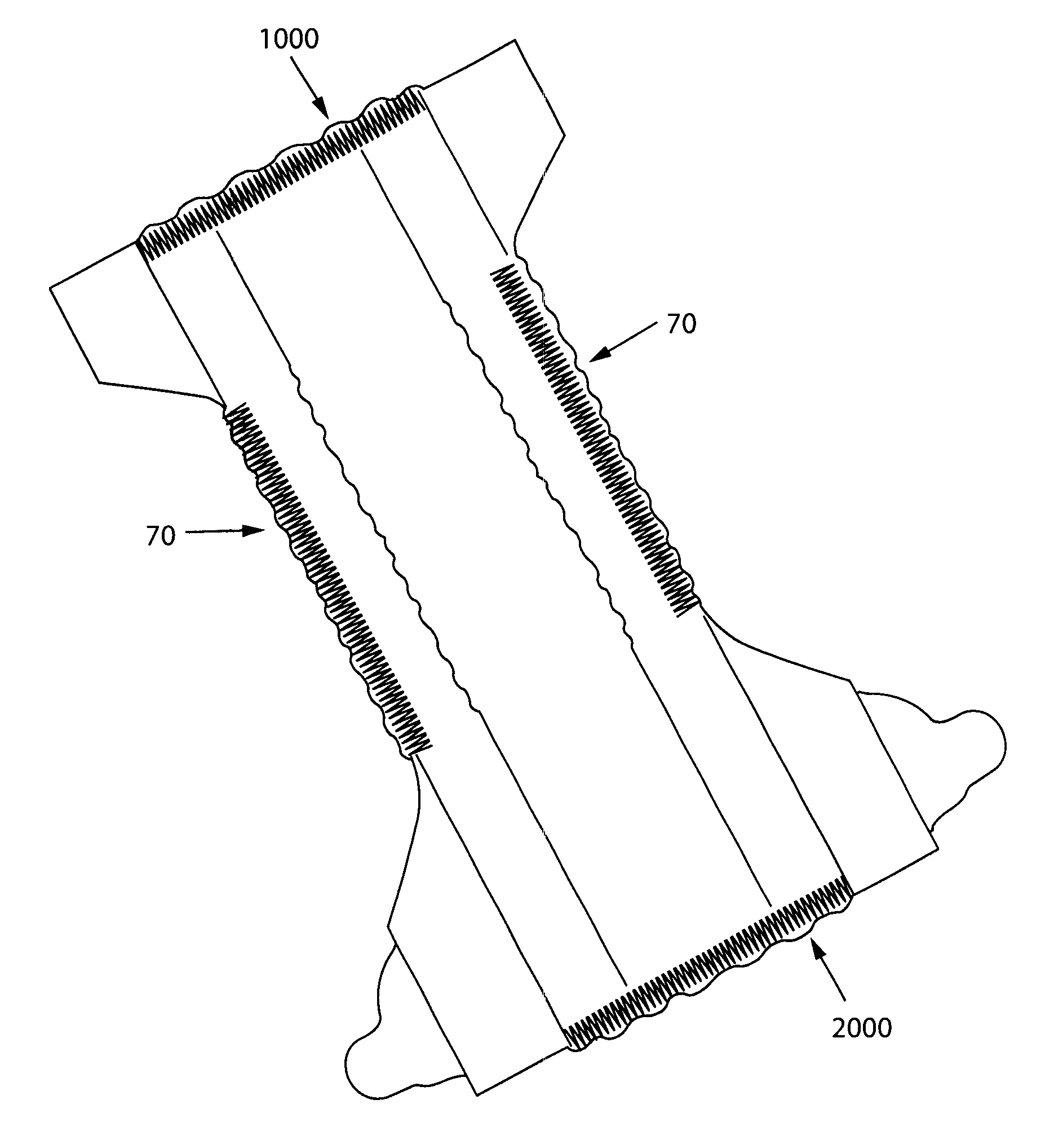 Absorbent Article With Waistband Having Contraction