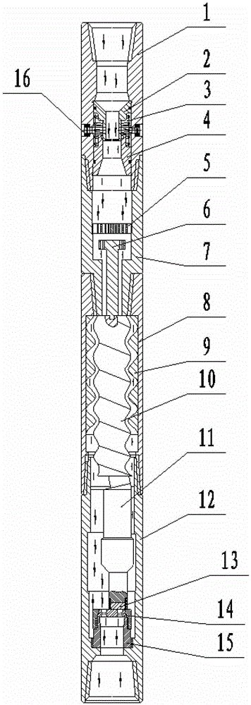 Two-dimensional hydraulic vibrator for oil drilling