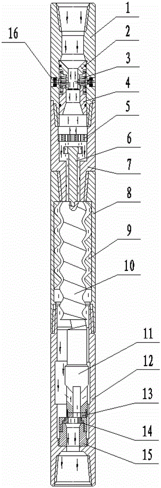 Two-dimensional hydraulic vibrator for oil drilling