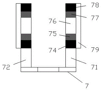 Implementing method for plate spraying process with limiting conducted through limiting sensor and guiding conducted through convex strip guide groove