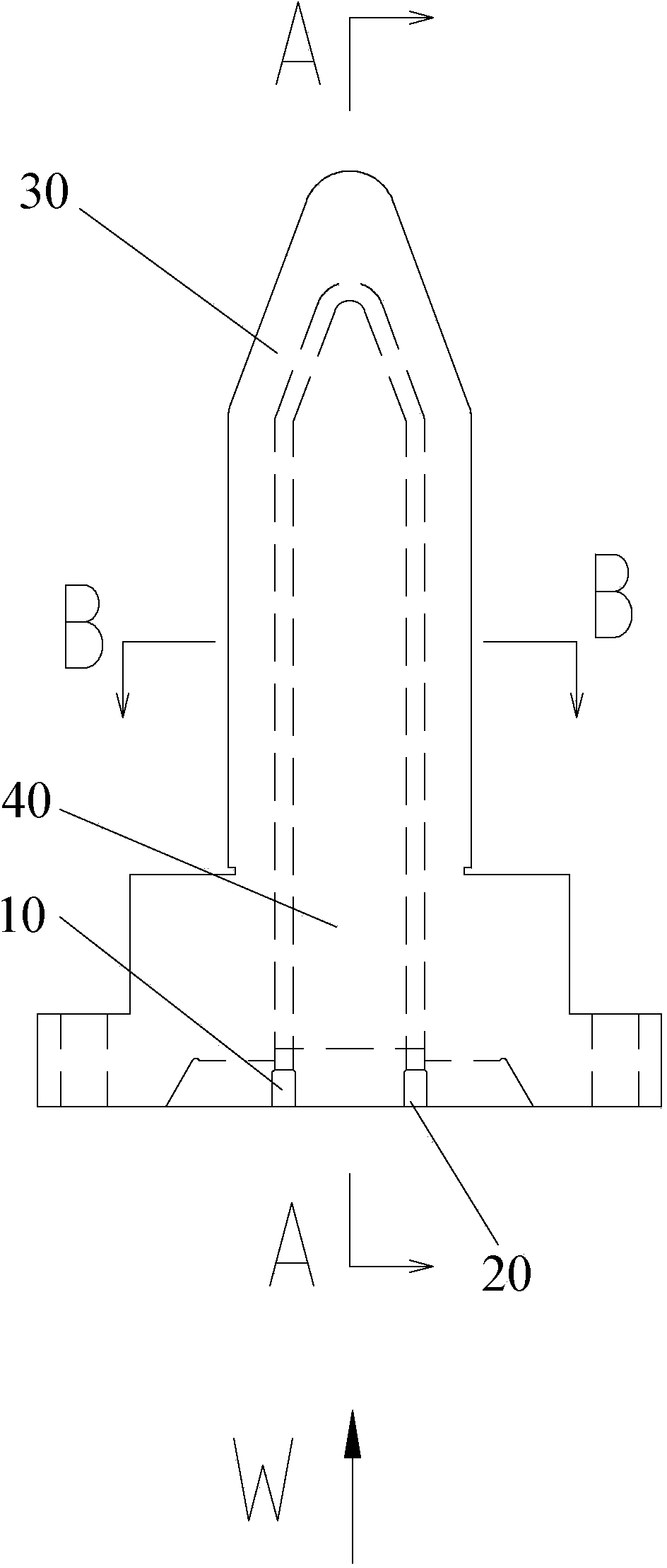 Cooling positioning pin