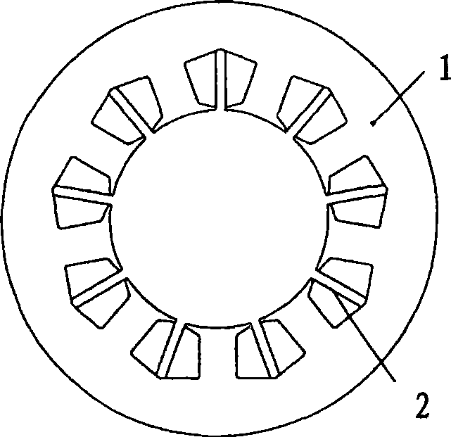 Segmentation iron core and coiling method for motor